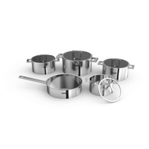 BỘ NỒI CHẢO INOX 9 MÓN KF - DIAMON09304 Luxury
