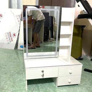 Bàn trang điểm ngồi bệt có đèn-nhựa đài loan loại dày