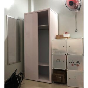Tủ Người Lớn 2 Cánh Mở Thiết Kế Đơn Giản Treo Được Nhiều Quần Áo