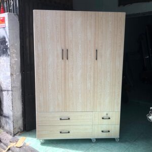 Tủ Quần Áo-Tủ Nhựa Đài Loan 3 Cánh-1m82*1m22*48cm-[Hàng Chính Hãng]-Miễn Phí Giao Hàng HCM