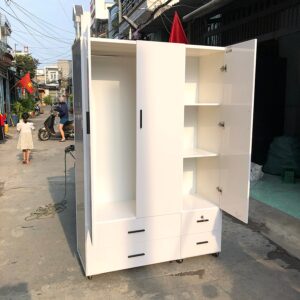 Tủ Quần Áo-Tủ Nhựa Đài Loan 3 cánh-[ Hàng Chính Hãng ]-Cao1M85-Ngang1m22_Sâu48cm