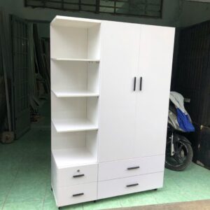Tủ nhựa Đài Loan 3 cánh cao 1m85 ngang 1m22 sâu 47cm [Hàng Chính Hãng]