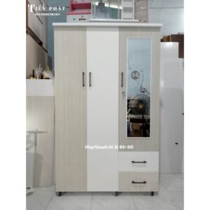 Tủ nhựa đựng quần áo 3 Cánh 1M7 x 1M05 x 47CM ~ Miễn Ship các quận TP HCM-BD-BH...