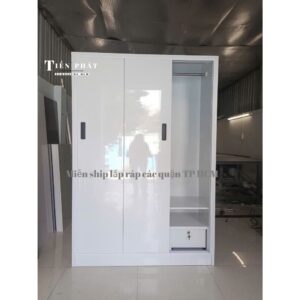 Tủ nhựa quần áo 3 Cánh lùa- Miễn Ship Lắp Ráp Nội Thành HCM