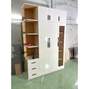 Tủ quần áo nhựa đài loan - cao 2m4 ngang 1m62 cánh kính - hàng chính hãng - miễn phí vận chuyển HCM